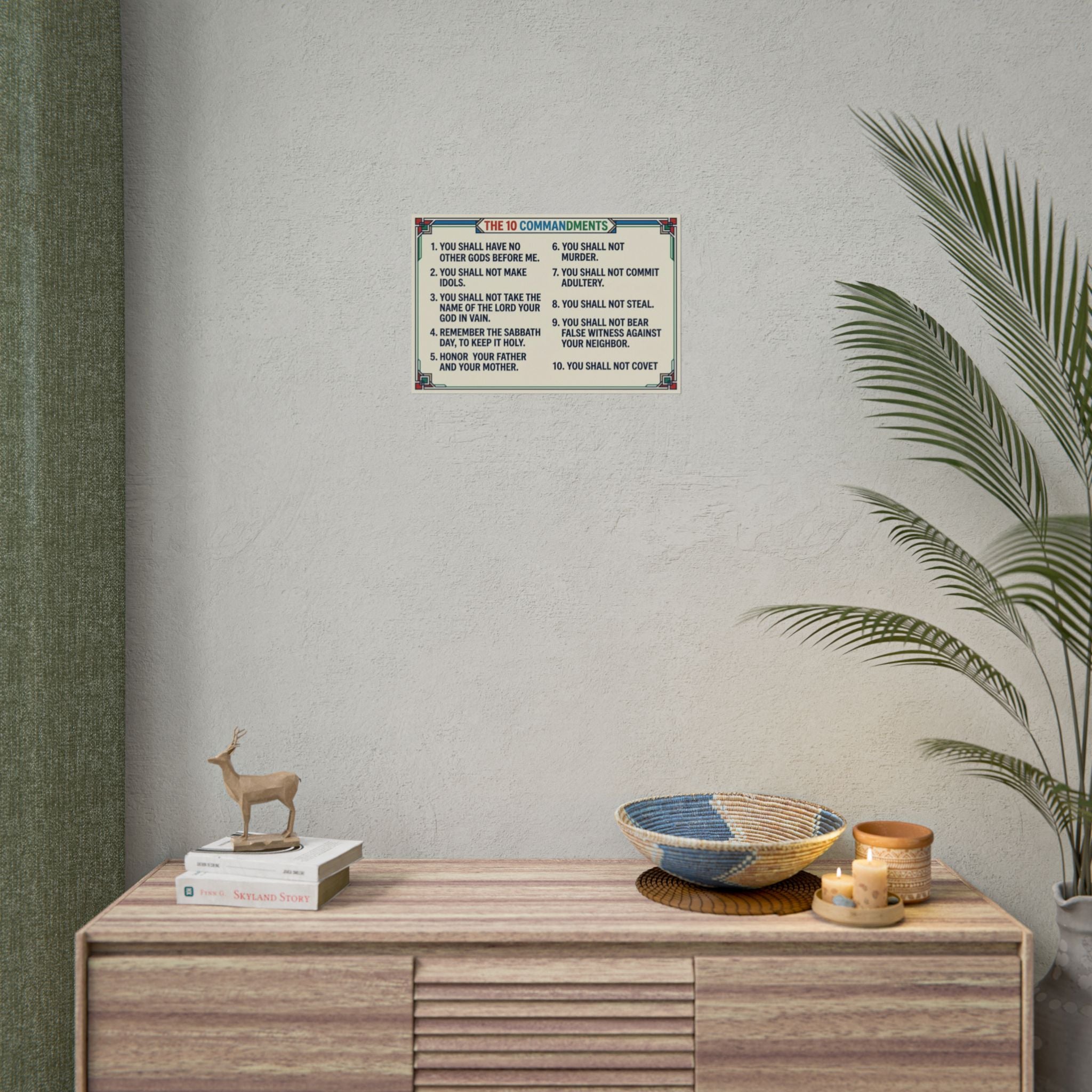 10 Commandments Poster — Rolled Religious Jesus our GOD Holy Bible - Wall Art 2 sizes by LiLTay