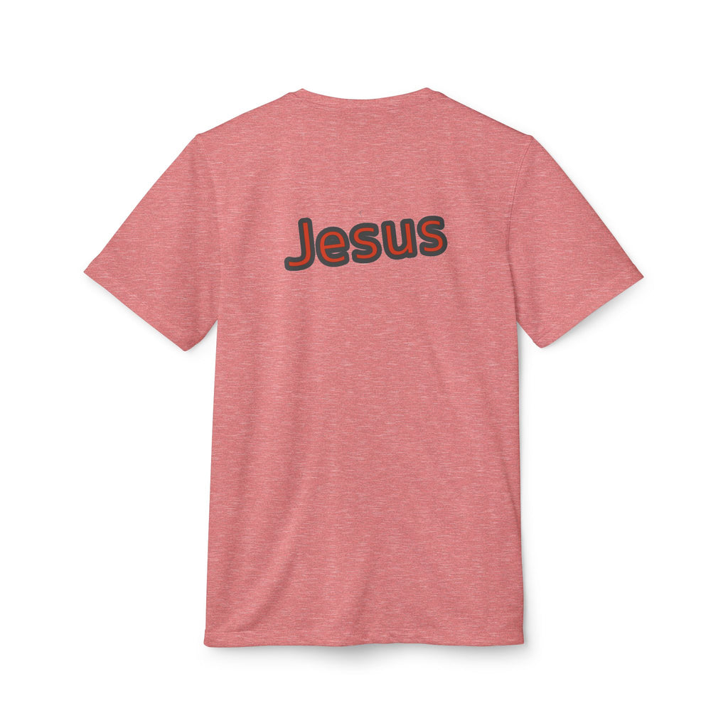 Jesus Crucifix adidas Unisex Sport T-shirt — Christian Faith Graphic Tee by LiLTay