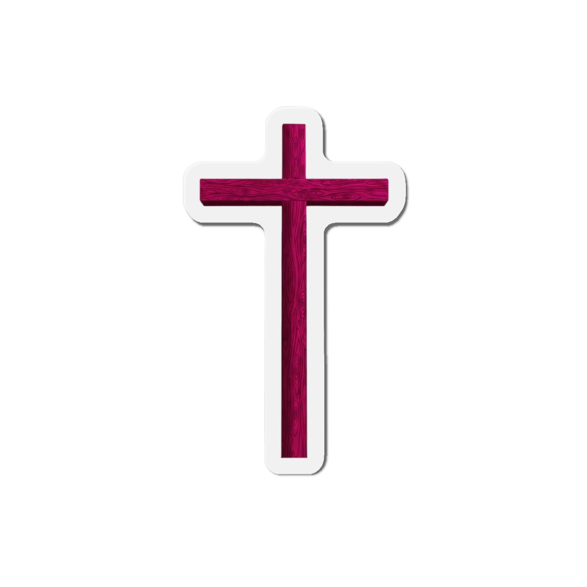 Jesus Christian Cross by LiLTay powerful Die-Cut Magnet – Burgundy Religious Refrigerator Magnets up to 6in height