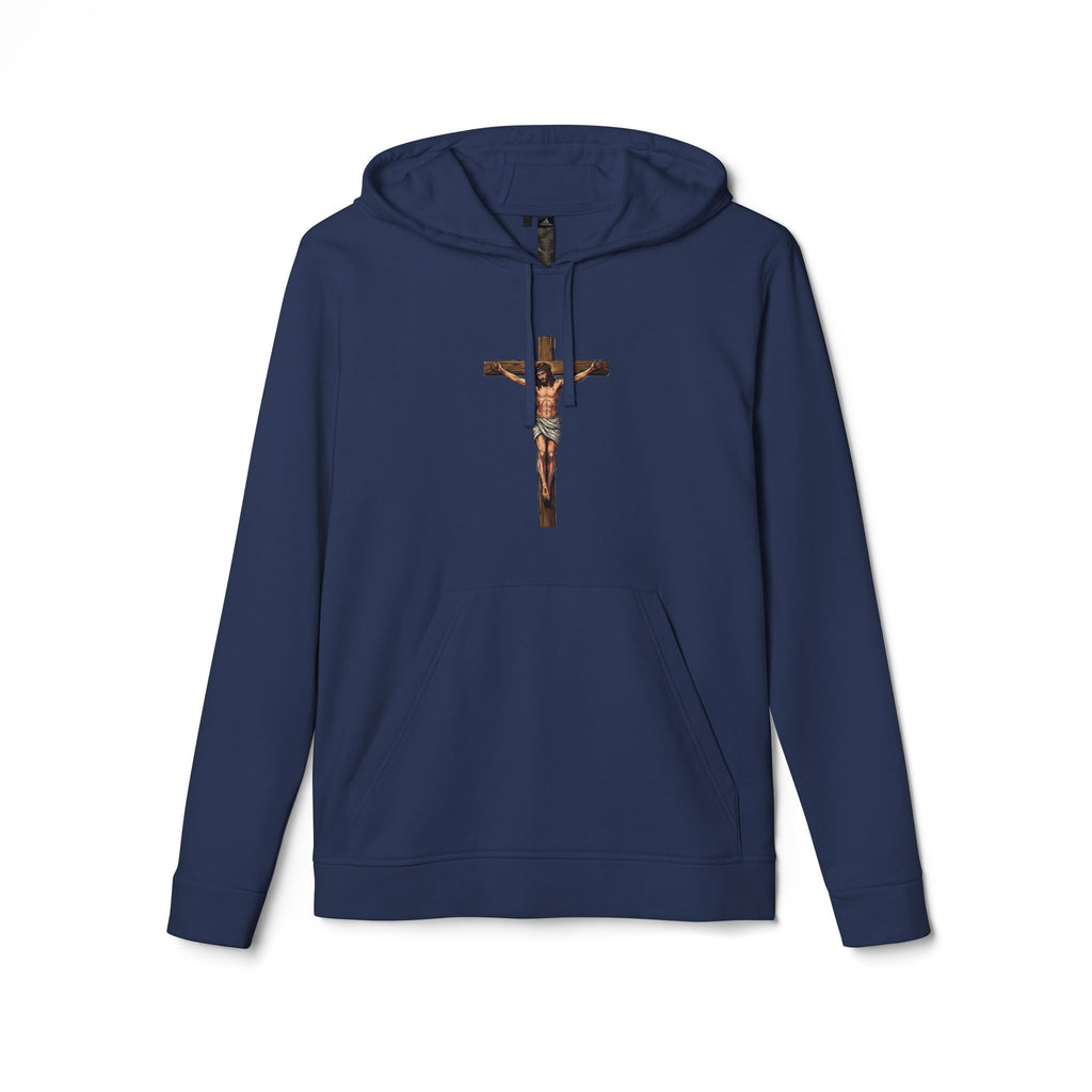 Jesus Crucifix adidas unisex Hoodie — God on the Cross  Christian Faith by LiLTay coat