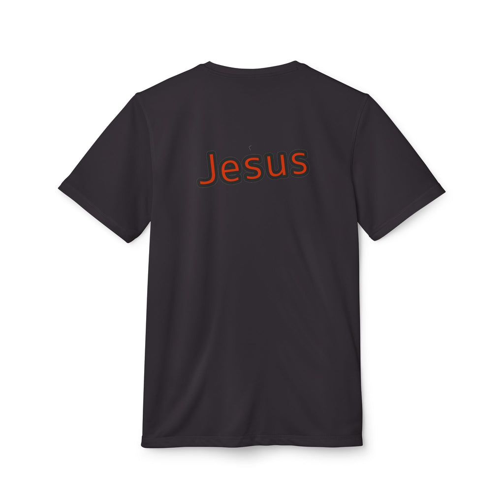 Jesus Crucifix adidas Unisex Sport T-shirt — Christian Faith Graphic Tee by LiLTay