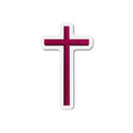Jesus Christian Cross by LiLTay powerful Die-Cut Magnet – Burgundy Religious Refrigerator Magnets up to 6in height