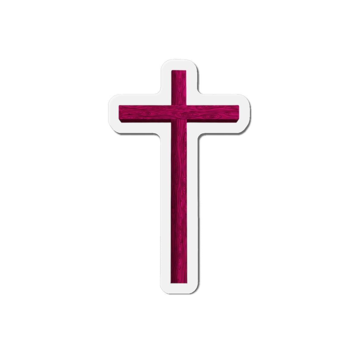 Jesus Christian Cross by LiLTay powerful Die-Cut Magnet – Burgundy Religious Refrigerator Magnets up to 6in height