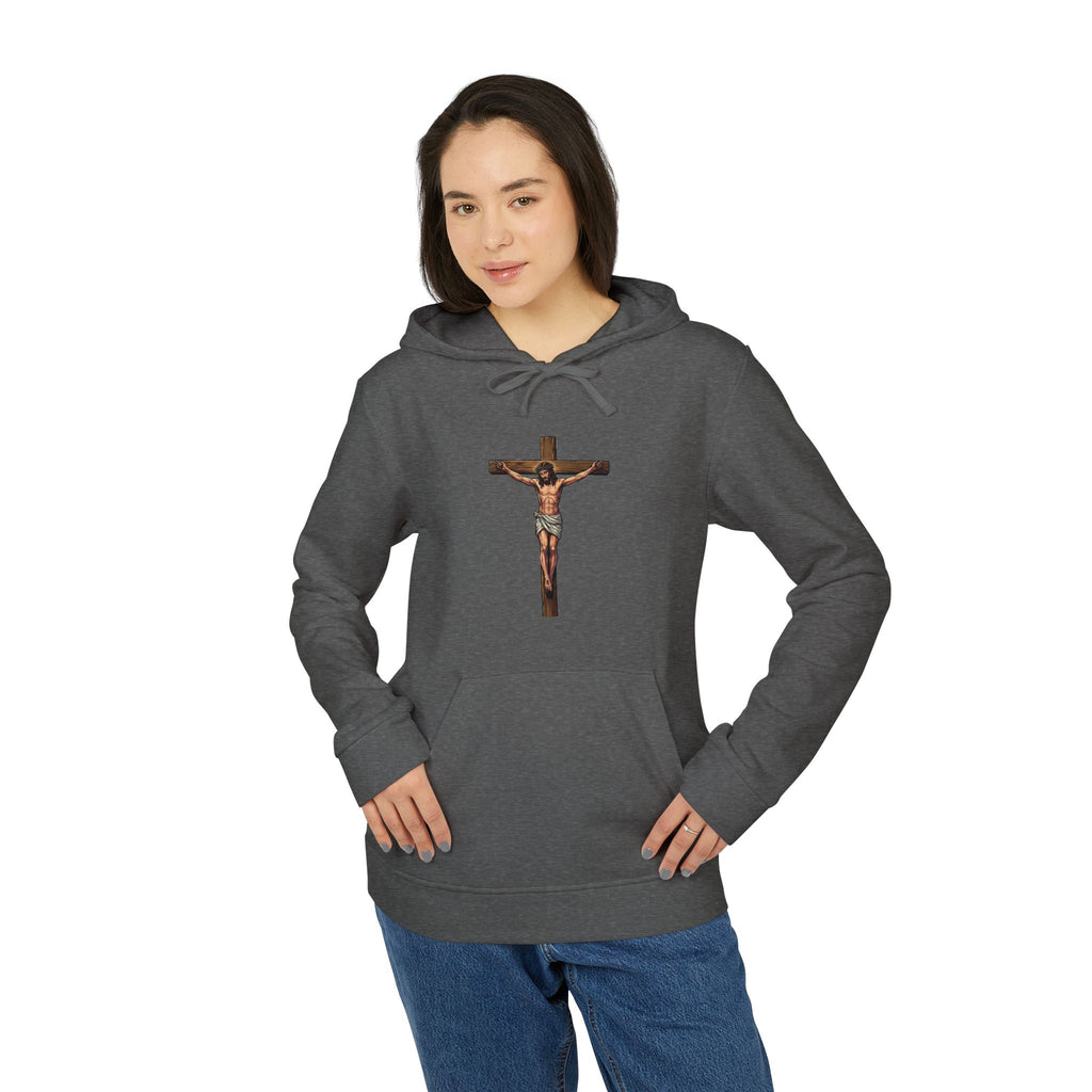 Jesus Crucifix adidas unisex Hoodie — God on the Cross  Christian Faith by LiLTay coat