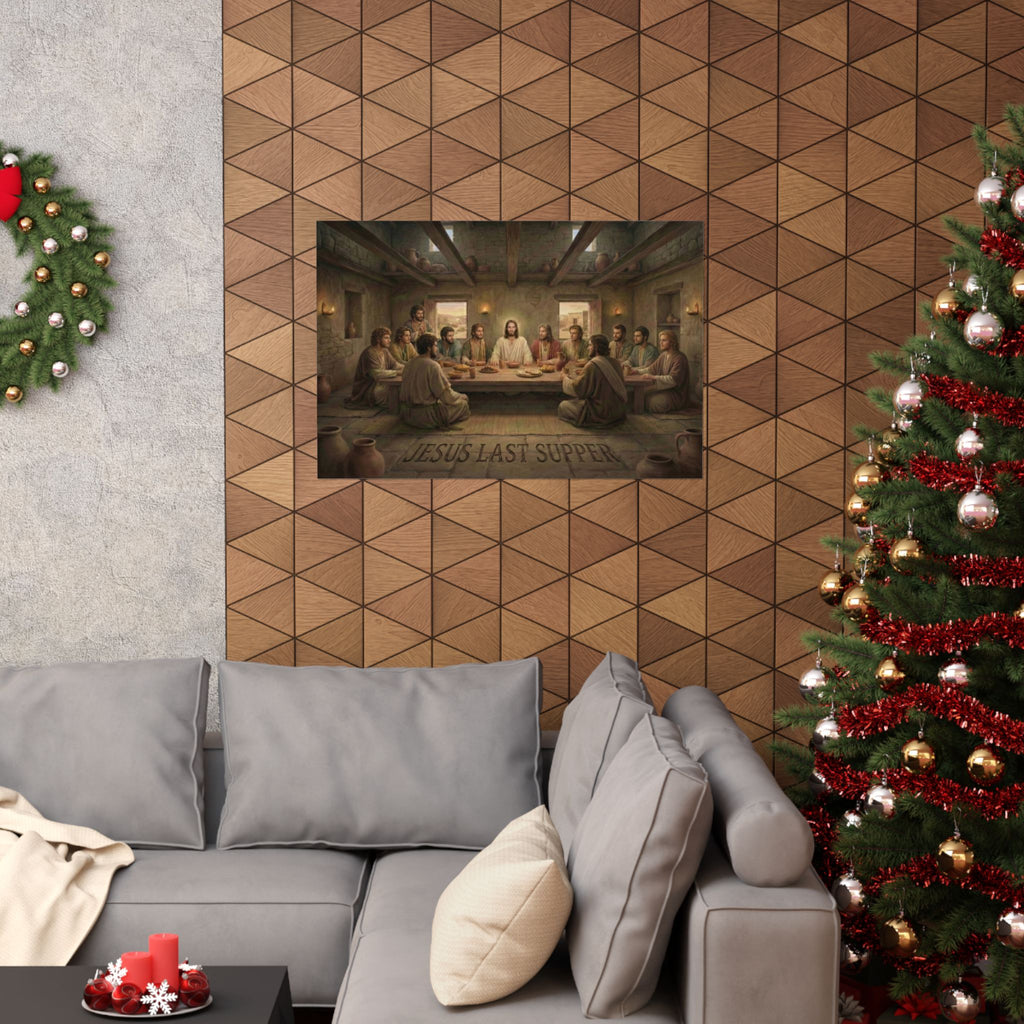 Jesus last supper on museum-grade archival paper Matte Horizontal Posters 2 sizes by LiLTay