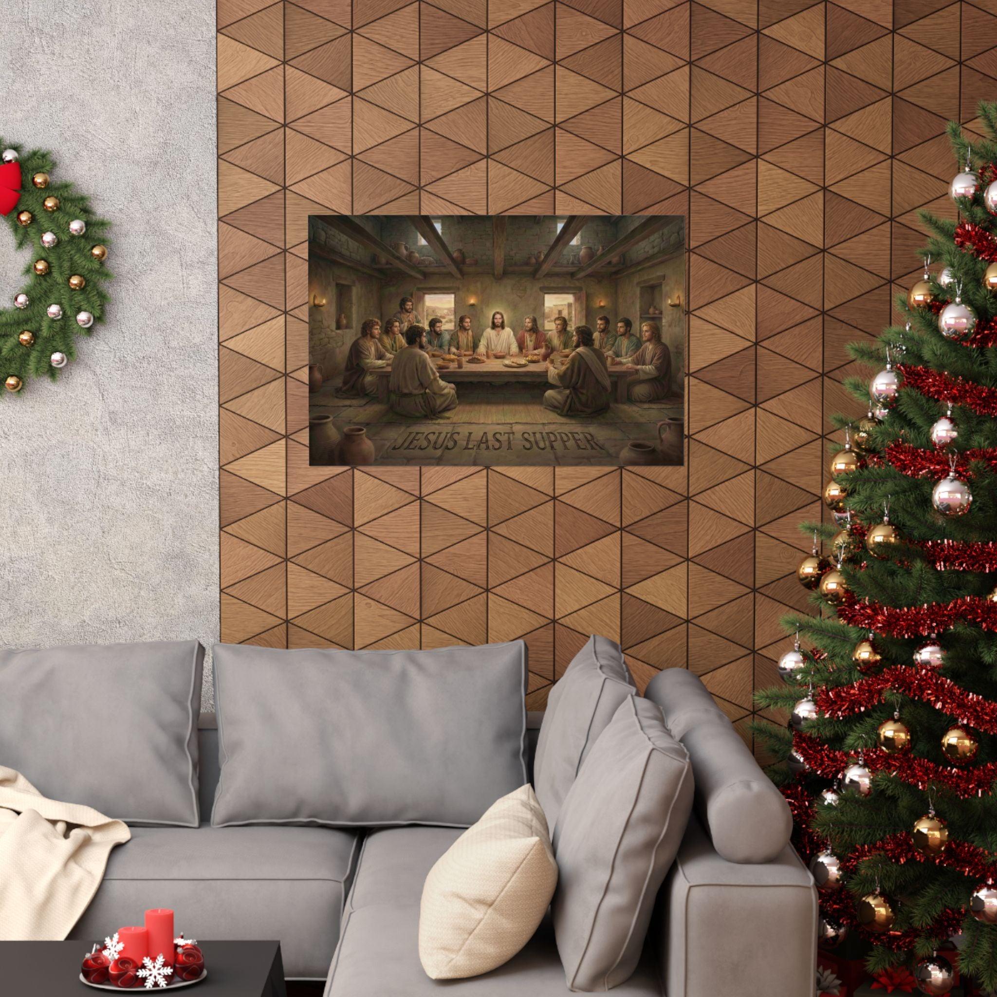 Jesus last supper on museum-grade archival paper Matte Horizontal Posters 2 sizes by LiLTay