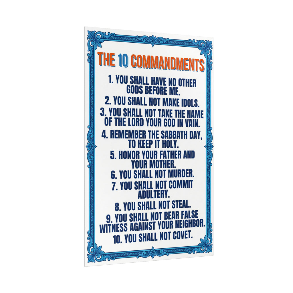 10 Commandments of Jesus our God Poster - by LiLTay 2 sizes vertical Holy BiBle words