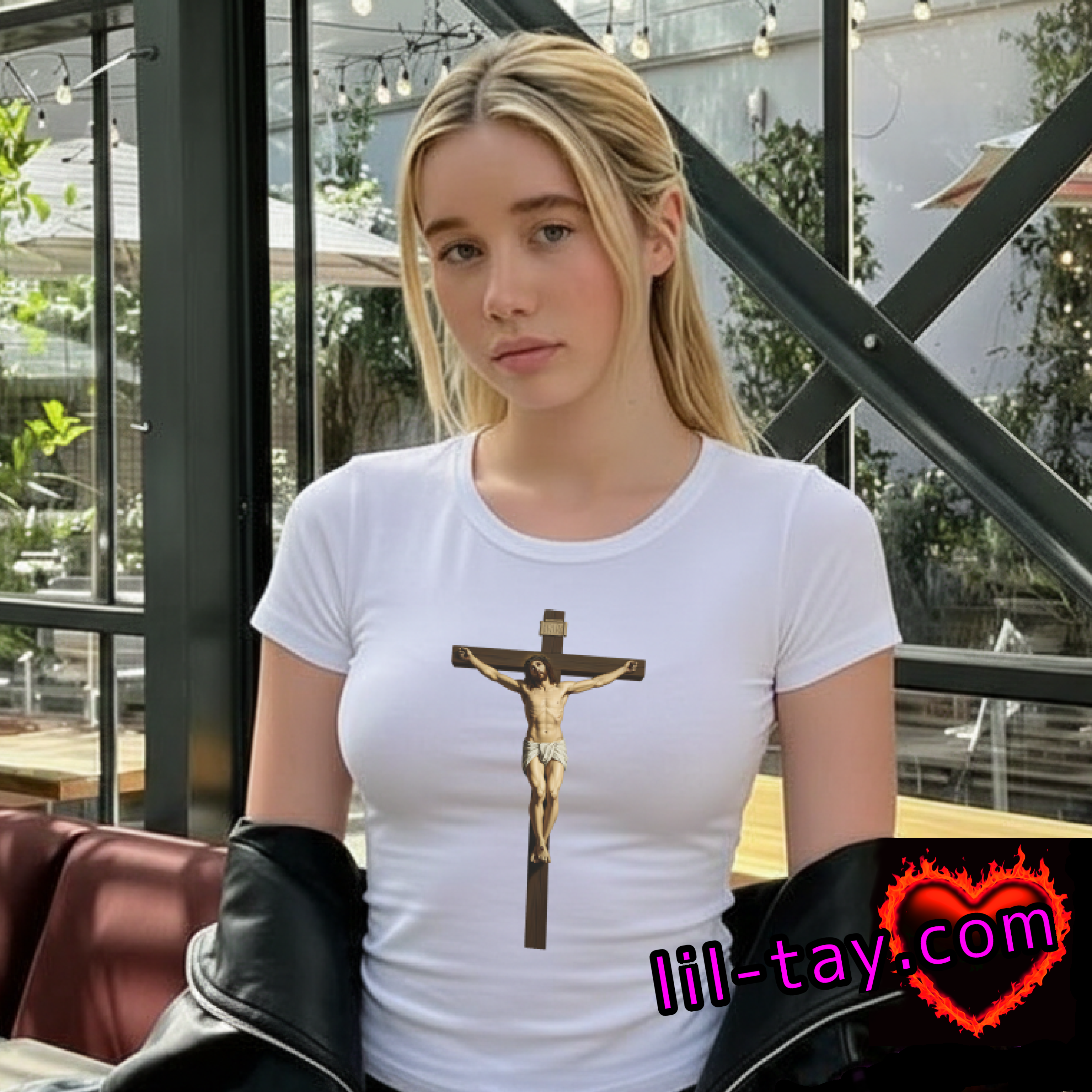 liltay jesus tee shirt white lil-tay.com